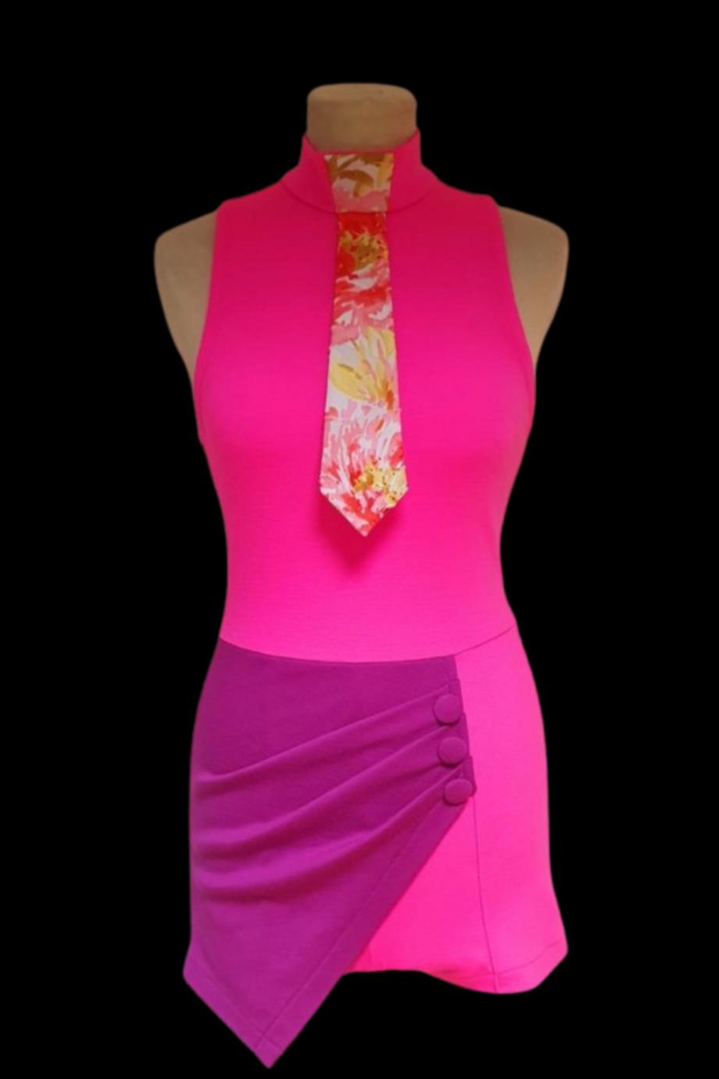 Pink Dress with Tie