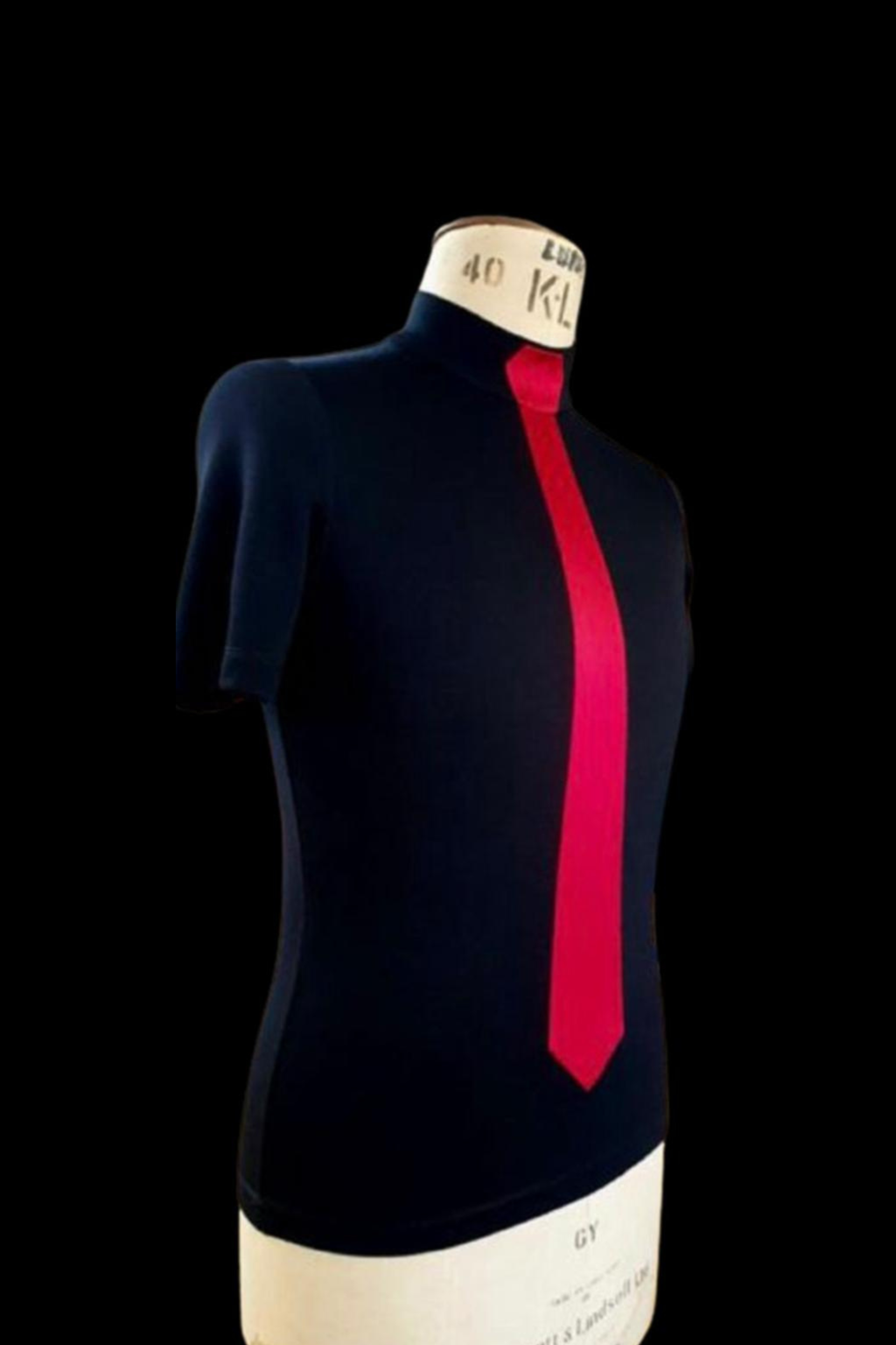 Black Dress With Red Tie