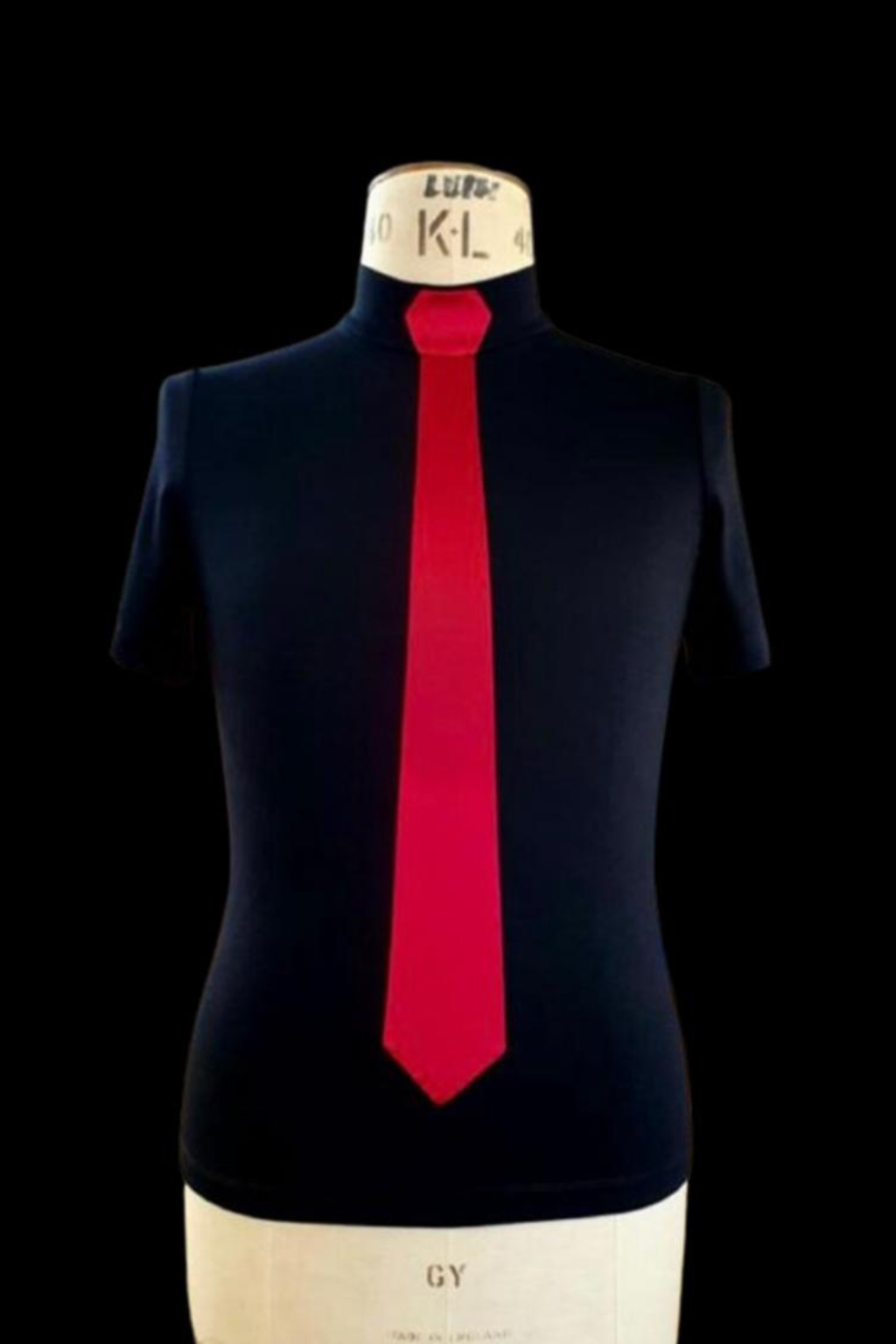 Black Dress With Red Tie